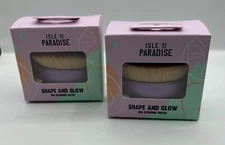 Two Packs, Isle of Paradise Shape and Glow Self Tan Blending Brush Palm Sized