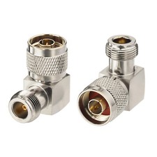 N Type Male to N Type Female Right Angle RF Coaxial Connector Adapter for Radio