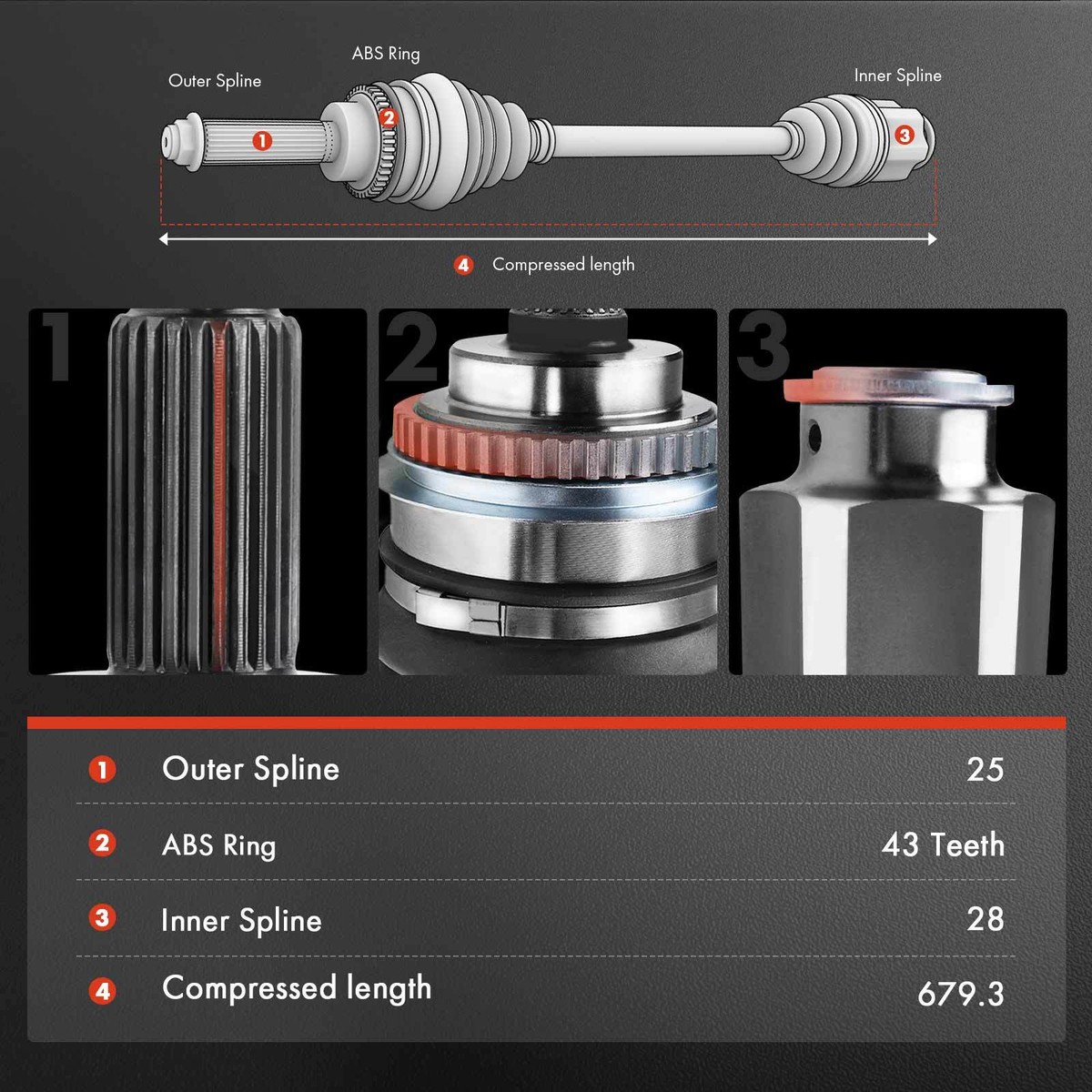 Bob様 Front Right Side CV Axle Assembly for Mitsubishi Outlander