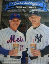 New York Yankees Joe Girardi & NY Mets Terry Collins  3'x4' 2012 Dunkin Poster