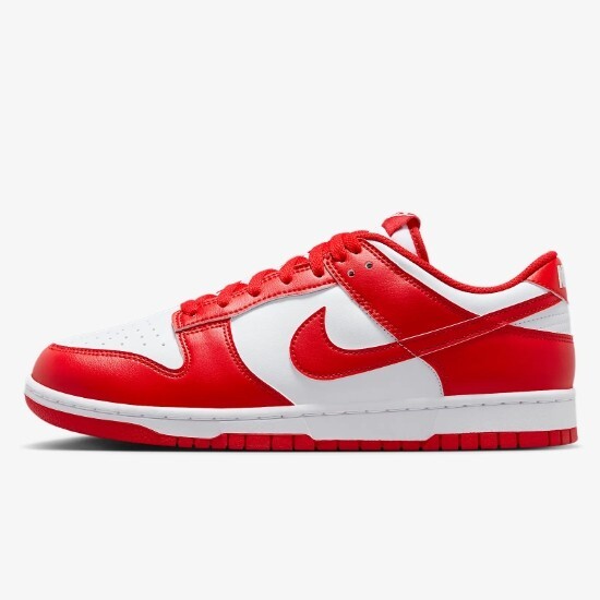 Кроссовки Nike Dunk Low в стиле ретро Белый/Университетский красный (HF5441-104) Доставлены в кратчайшие сроки