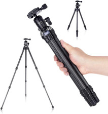 Compact 28" Carbon Fiber Tripod with 360  Ballhead for Phones  Cameras