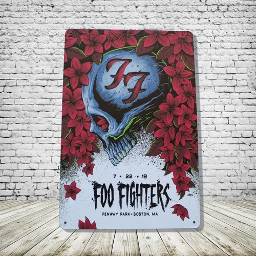 Foo Fighters Vintage Style Tin Metal Bar Sign Poster Man Cave Collectible New