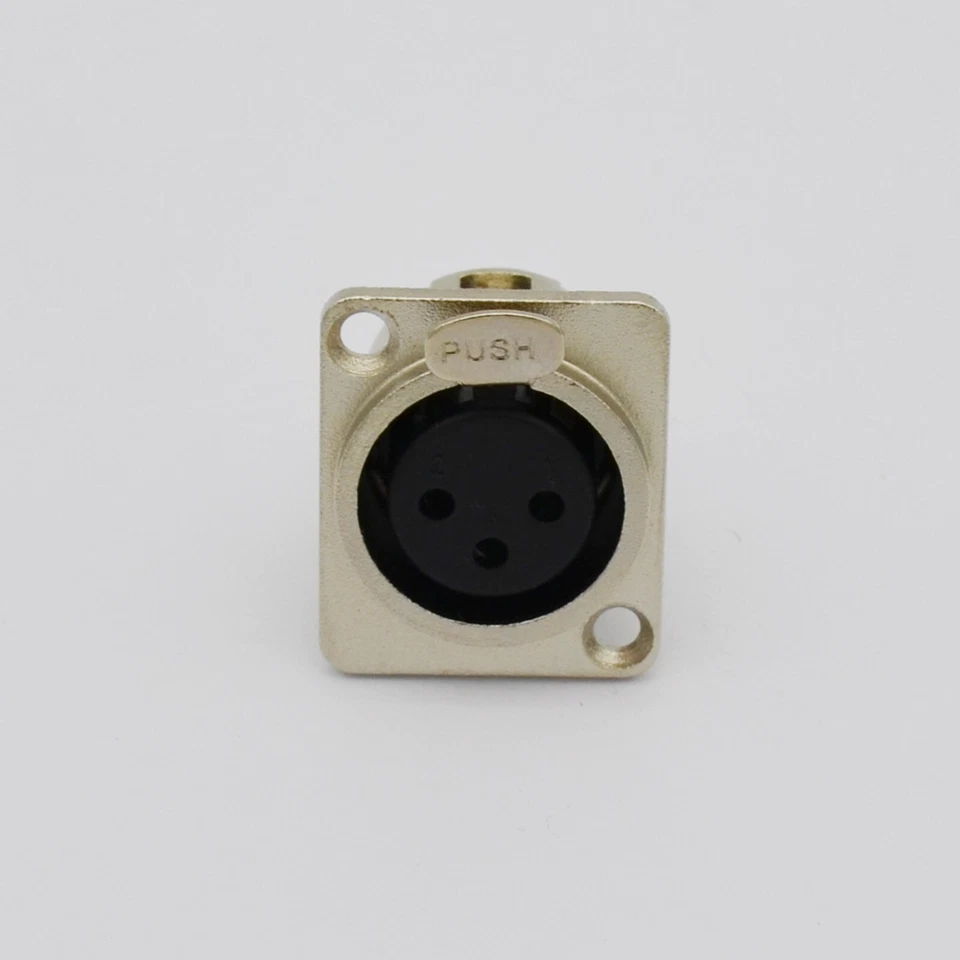 10,Panel Mount XLR 3-pin Female Connector - Nickel Case Metal Chassis - Image 4 of 4