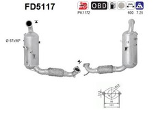 PARTIKELFILTER FÜR FORD FIESTA VI (CB1, CCN), FORD FIESTA VI VAN - AS FD5117