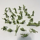 1963 Vintage Marx Co. Green WW2 Army Men Toy Soldiers Lot 31 PCS.