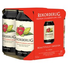 Rekorderlig Strawberry & Lime Premium Cider 6x4x 330ml Cans