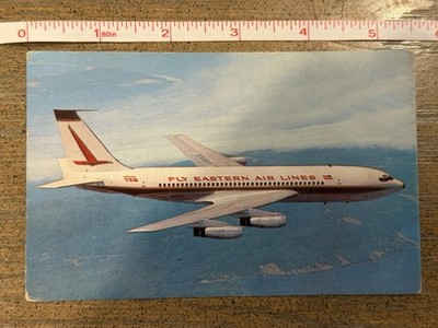 1964 Eastern Air Lines Boeing 720 Jet Vintage Posted Airline Postcard Dulles