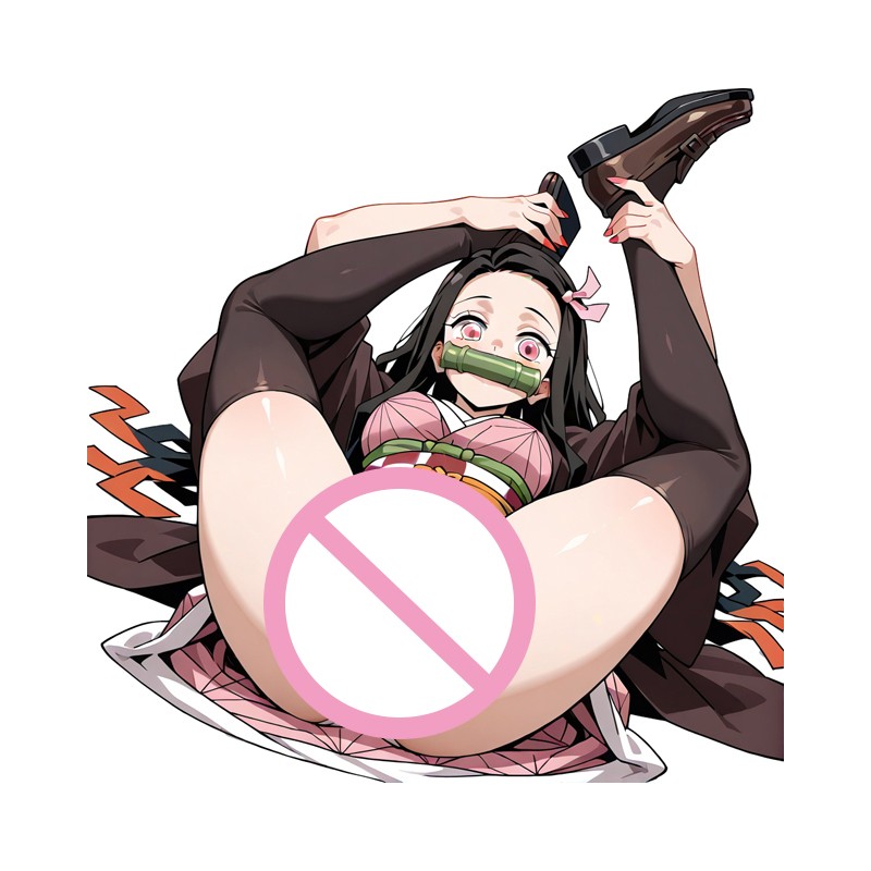 EARLFAMILY 5.1" Nezuko Car Sticker Luggage Helmet Artistic Car Door SUV RV Decal