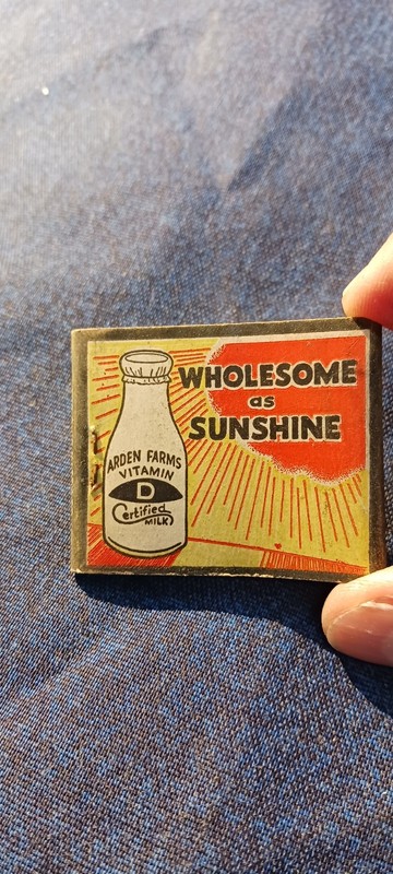 ARDEN FARMS DAIRY CO...ARDEN NY STATE 1960S...UNSTRUCK MATCHBOOK