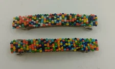Native American Indian Hair Jewelry Seed Beaded Barette