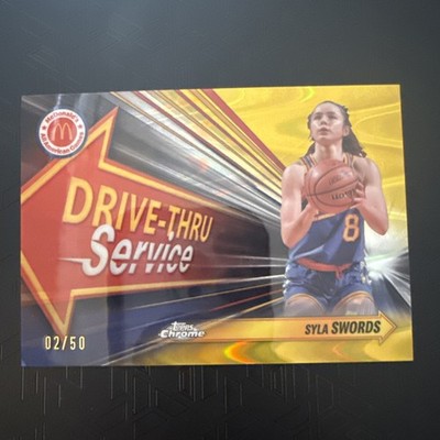 Syla Swords Rookie2024 topps chrome Mcdonalds Drive thru services 2/50 Raywave