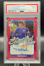 2024-25 Donruss #BG-PM Paolo Maldini The Beautiful Game Auto Pink Velocity PSA 9