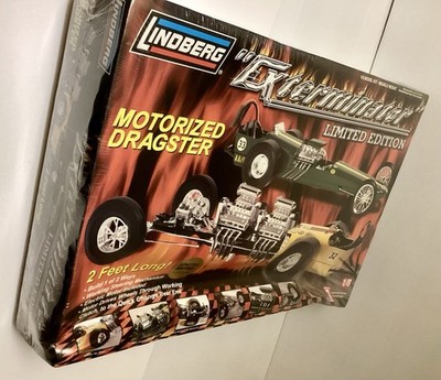 LINDBERG 1/8 THE EXTERMINATOR 2 IN 1 DRAGSTER MOTORIZED MODEL KIT