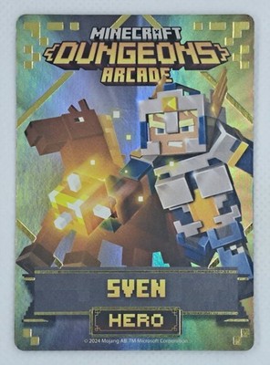 Minecraft Dungeons Arcade Series 3 Hero: Sven Rainbow Foil Holo #110