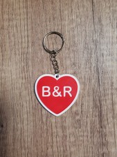 Custom 3D Printed Heart Keychain with First Name Initials