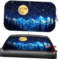 Windshield Sun Shade, Car Sun Shade Windshield with Storage Bag 55"X32" Blue