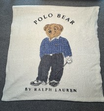 Vintage Ralph Lauren Polo Bear Golfing Sports Beach Towel 68x34 Made In USA