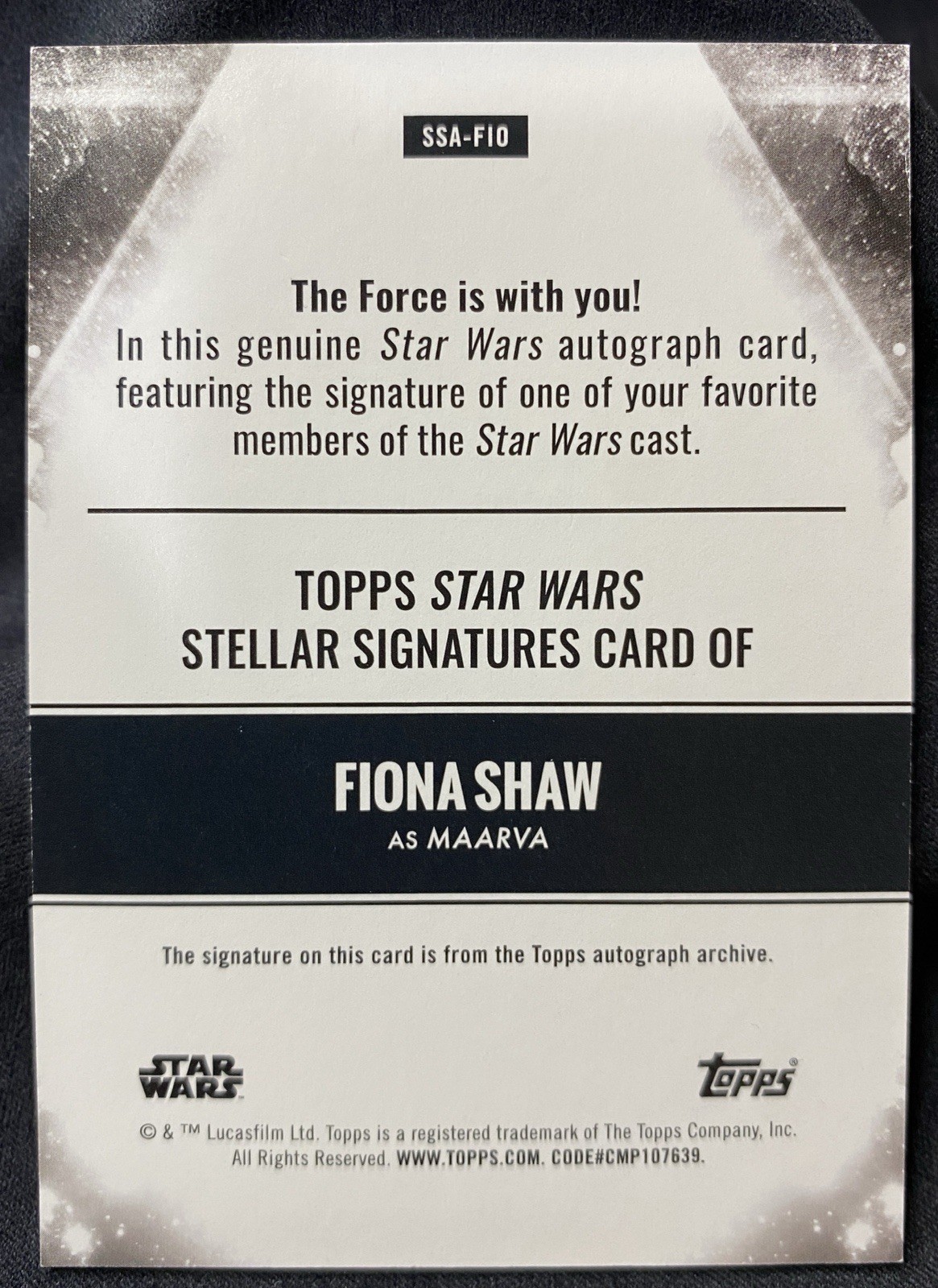 Topps Star Wars Stellar Signatures 4-Card LOT On-Card AUTOS Vetch/Maarva/Camie.. view 2