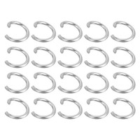 300 StüCk Offene Sprungringe, 6Mm Edelstahl O-Ring, Splint Ringe, Silber