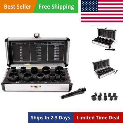 PANOVOS 10Pcs Bolt Extractor Damaged Nut Remover Set,Broken Screw Bolt...