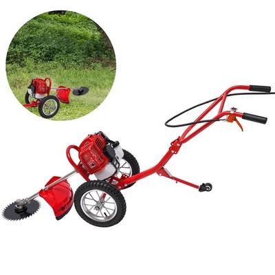Hand Push Type Grass Cutter Lawn Mower Trimmer Gasoline Brush Cutting Machine US