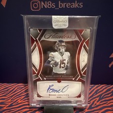ROME ODUNZE 2024 FLAWLESS ROOKIE SHADOW SIGNATURES RUBY RC AUTO /15