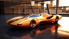 Ferrari Race Car Racing Hypercar Concept Custom Built Large 112scale Model Gold Ferrari Race Car Racing Hypercar Concept Custom Built Large 112scale Model Gold