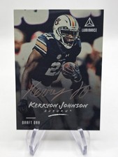 2018 Panini Luminance - Draft Day Signatures Kerryon Johnson Silver Ink #RI-KJ