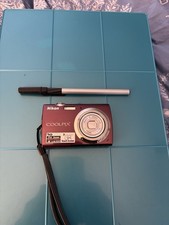 Nikon Coolpix S230-PURPLE Digital Camera-SD Card  Charger-Tested Exc.
