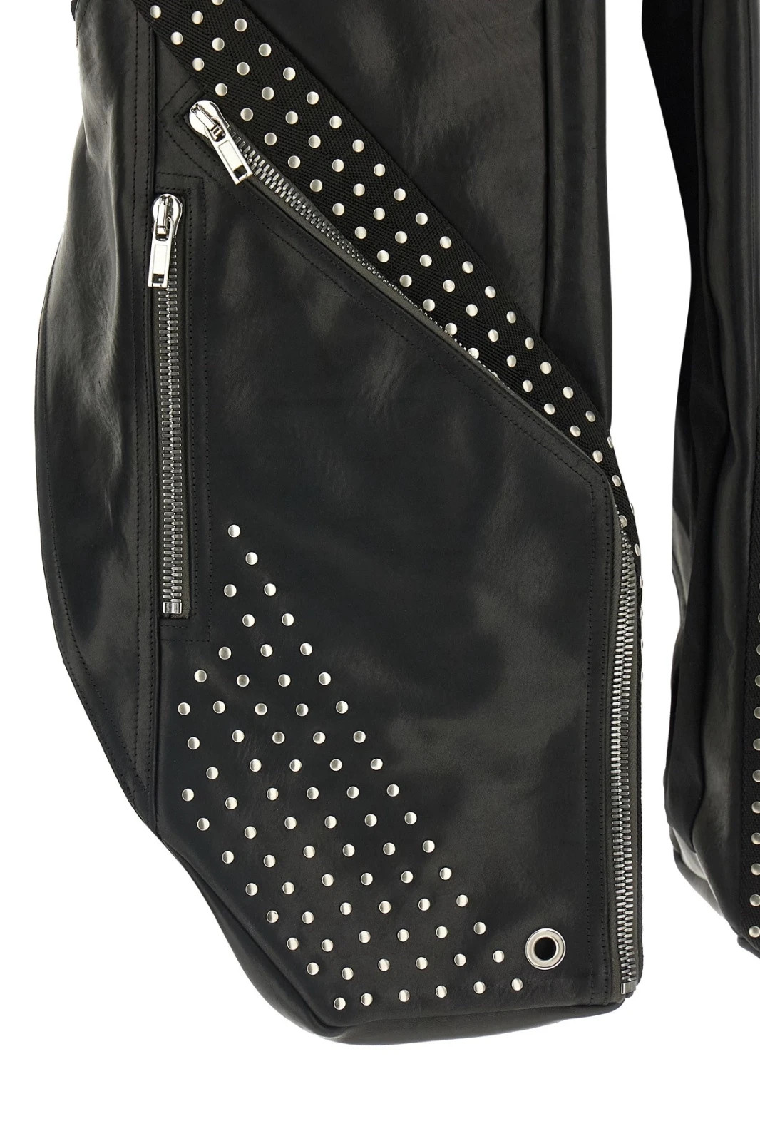 RICK OWENS Temple Black Leather Vest New & Authentic image 4