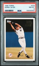 1996 TOPPS #219 DEREK JETER PSA 8