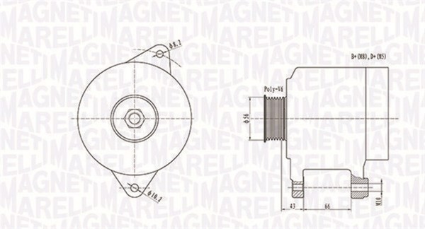 Magneti Marelli Lichtmaschine Generator Lima 063738250010 12V FüR Fiat Ulysse 2-image
