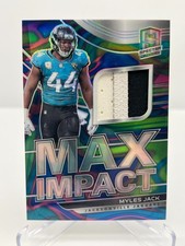 2021 PANINI SPECTRA MYLES JACK 3/4 NEON MARBLE MAX IMPACT PATCH NO. MI-MJ JAGS