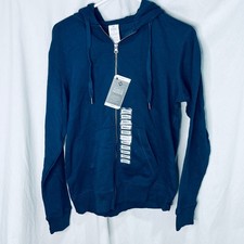 Member's Mark Blue Fleece Full Zip Hoodie Jacket New S