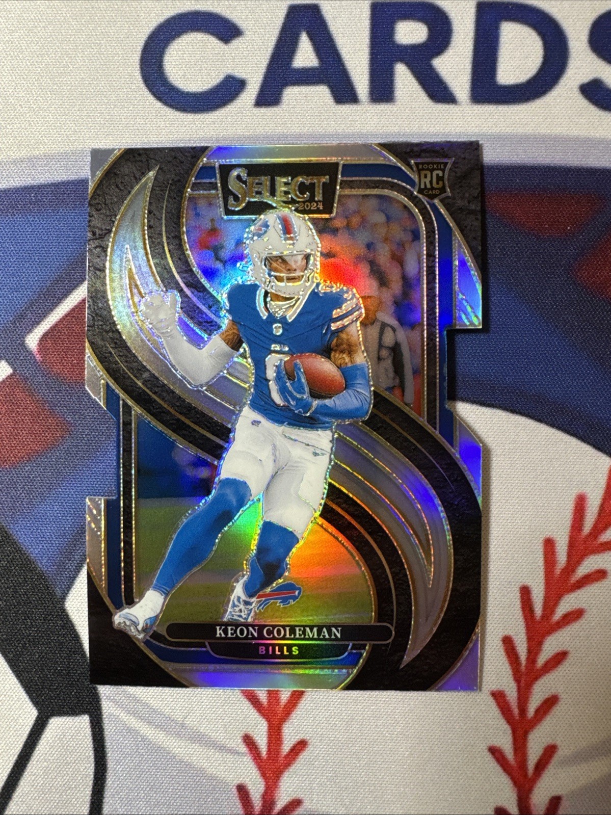 2024 Select Keon Coleman Premier RC Silver Prizm Die-Cut #153 Bills