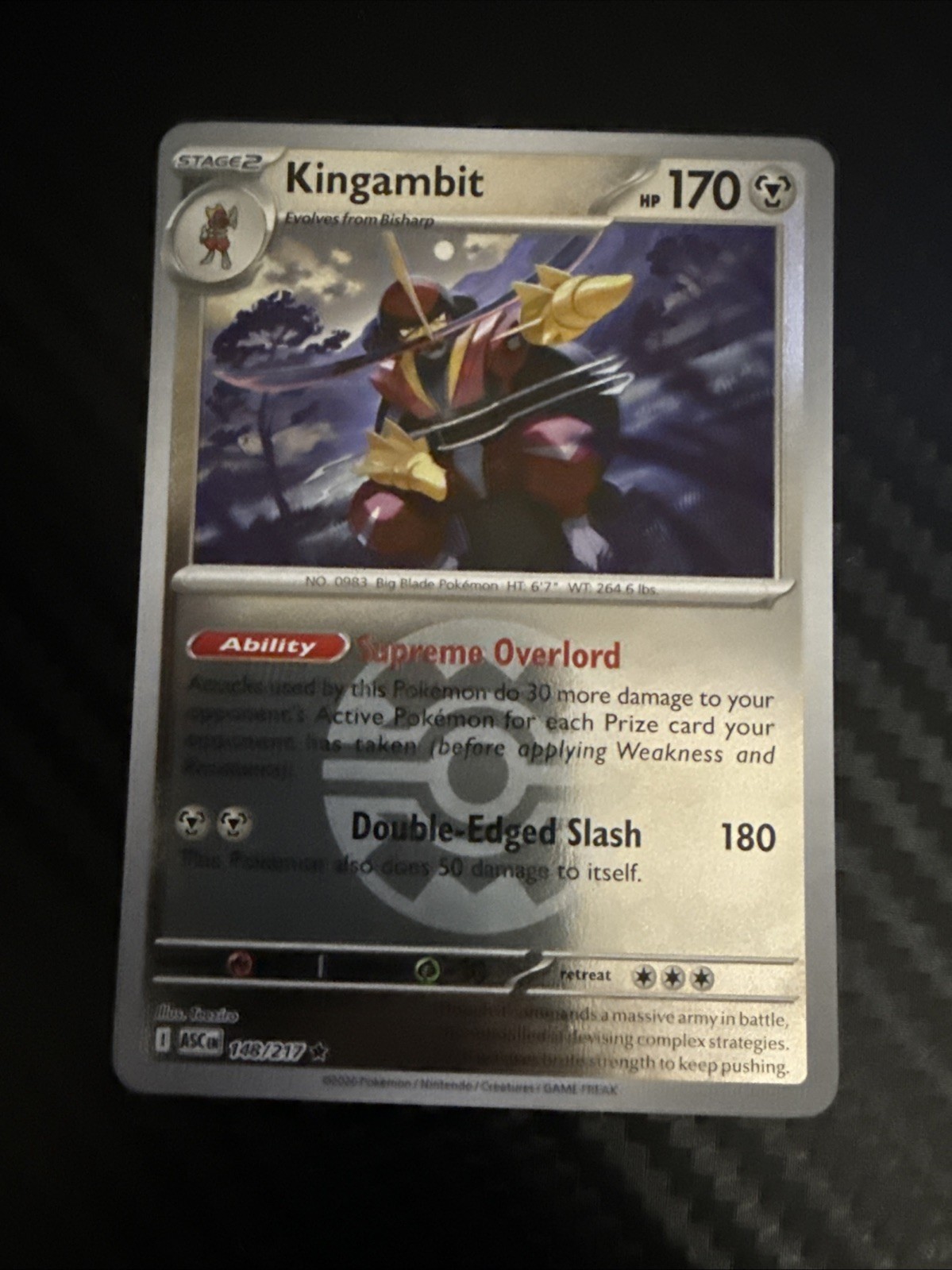 Kingambit (Quick Ball) 148/217 Ascended Heroes