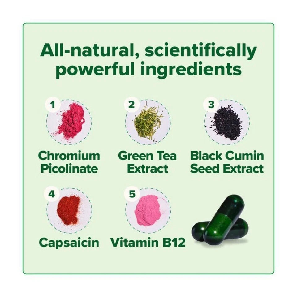 2PC MOTO Capsule for Metabolism Support with Green Tea Extract and Vitamin B12