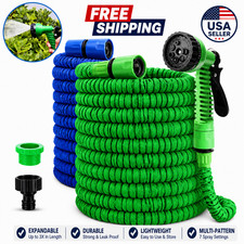 Expanding Expandable Flexible Garden Water Hose w Spray Nozzle 25, 50, 75, 100FT
