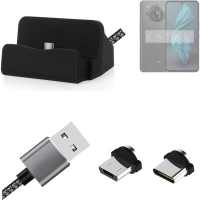 Docking Station für Sharp Aquos R7s + USB-Typ C und Micro-USB-Anschluss