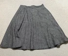 Modcloth Womens Large Skirt Gray A-Line Midi Lined Business Casual Wool Blend