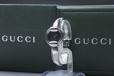 [Near MINT w/box ,paper] GUCCI 1400L 25mm Silver Black Quartz Women's Watch