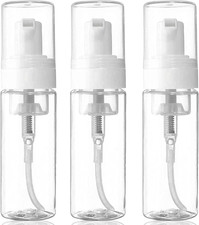 3-Pack Travel-Sized Foaming Pump Bottles - Empty Foaming Liquid Soap Dispensers
