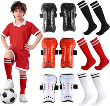 Kids Shin Guards Soccer Age 8-10 Youth Football Shin Protective Pads with Socks