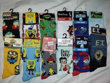 Character Socks Novelty TV-Movie-Toon New Angry Birds to Smurfs and More Choose