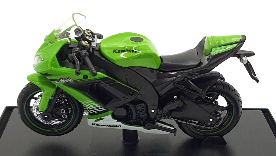 Maisto 1/18 Scale 39300 - Kawasaki Ninja ZX-10R Motorbike - Green - Image 4 of 4