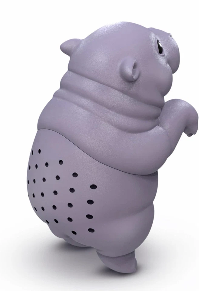 Infusor de té SIP'OPOTAMUS Baby Hippo - inspirado en Moo Deng, colador de té de hojas sueltas Foto 4 de 4