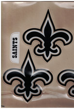 NEW ORLEANS SAINTS FULL SIZE FOOTBALL HELMET DECALS WITH CENTER STRIPE  BUMPER