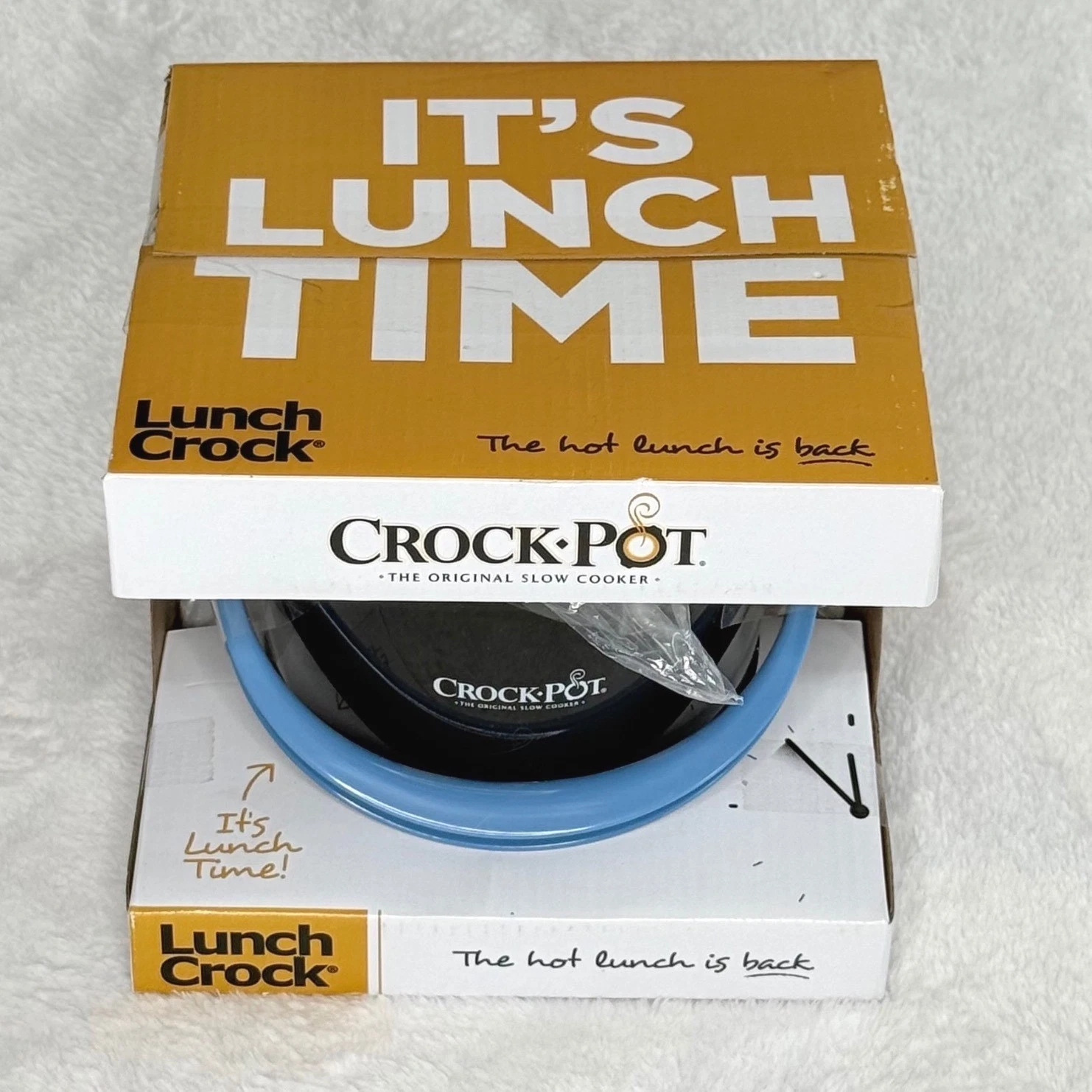 Crock-Pot Lunch Crock Food Warmer Portable Slow Cooker Black Blue SCCPLC200-BK