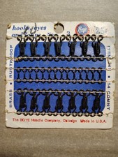 VTG BOYE HOOK & EYE BRASS ITEM 715 14 COUNT MADE IN USA